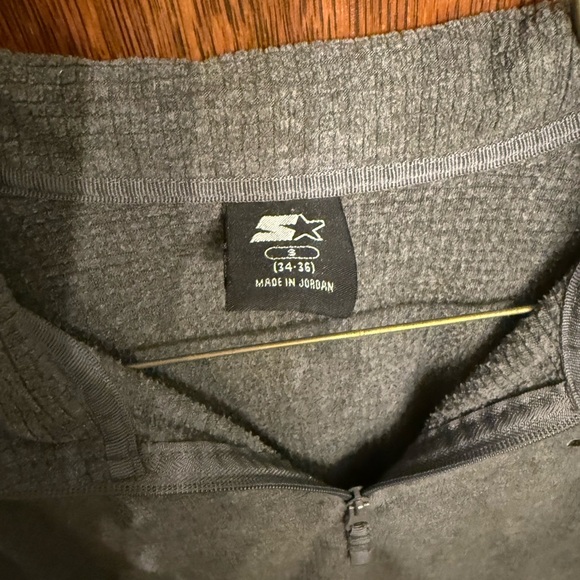 Vintage starter Gray Quarter-Zip Pullover - Picture 2 of 2